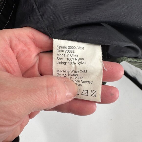 Timberland Weathergear Ski Jacket Mens Medium Green Black Nylon Hood Pockets - Picture 11 of 12